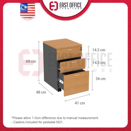 3 Drawer Mobile Pedestal